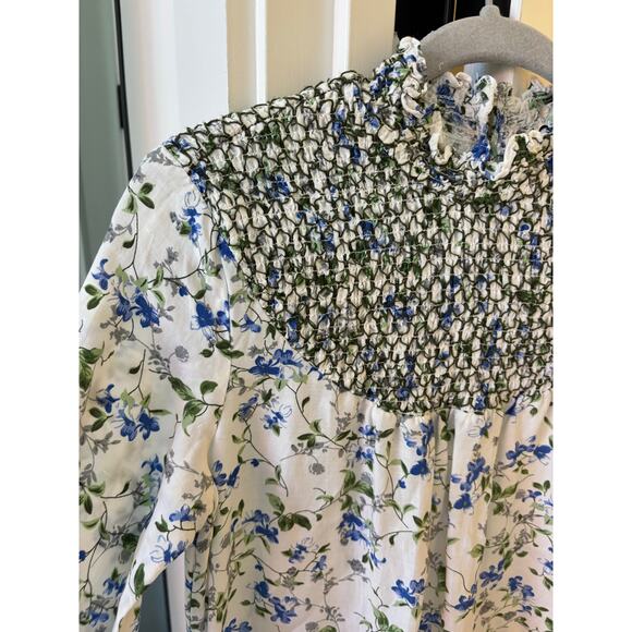 NWTs Sold Out Zara Printed Rustic Floral Dress Smocked size xs $90 A27 - Picture 6 of 11